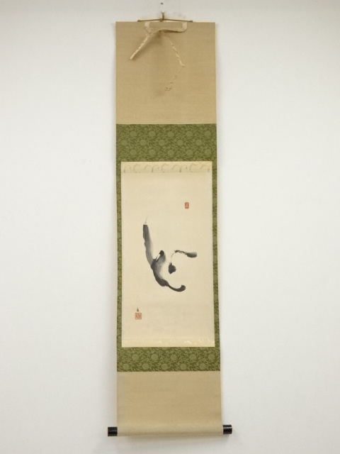 JAPANESE HANGING SCROLL / HAND PAINTED / CALLIGRAPHY
